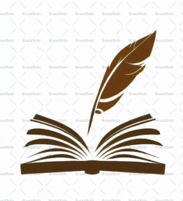Offenes Buch und Feder